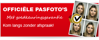 Pasfoto's zonder afspraak