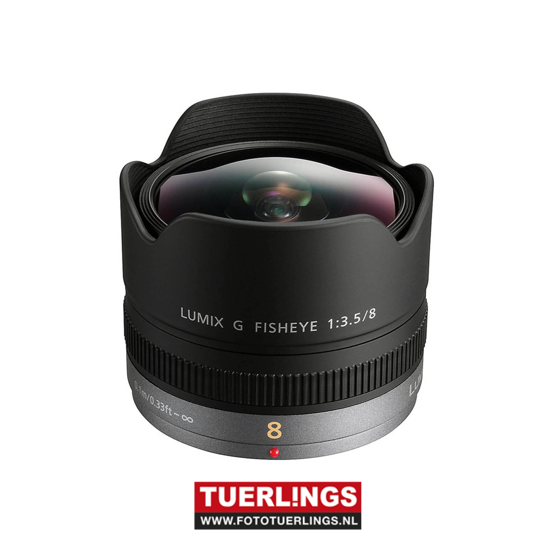 Panasonic G-serie 8mm F3.5 zwart (fish-eye)