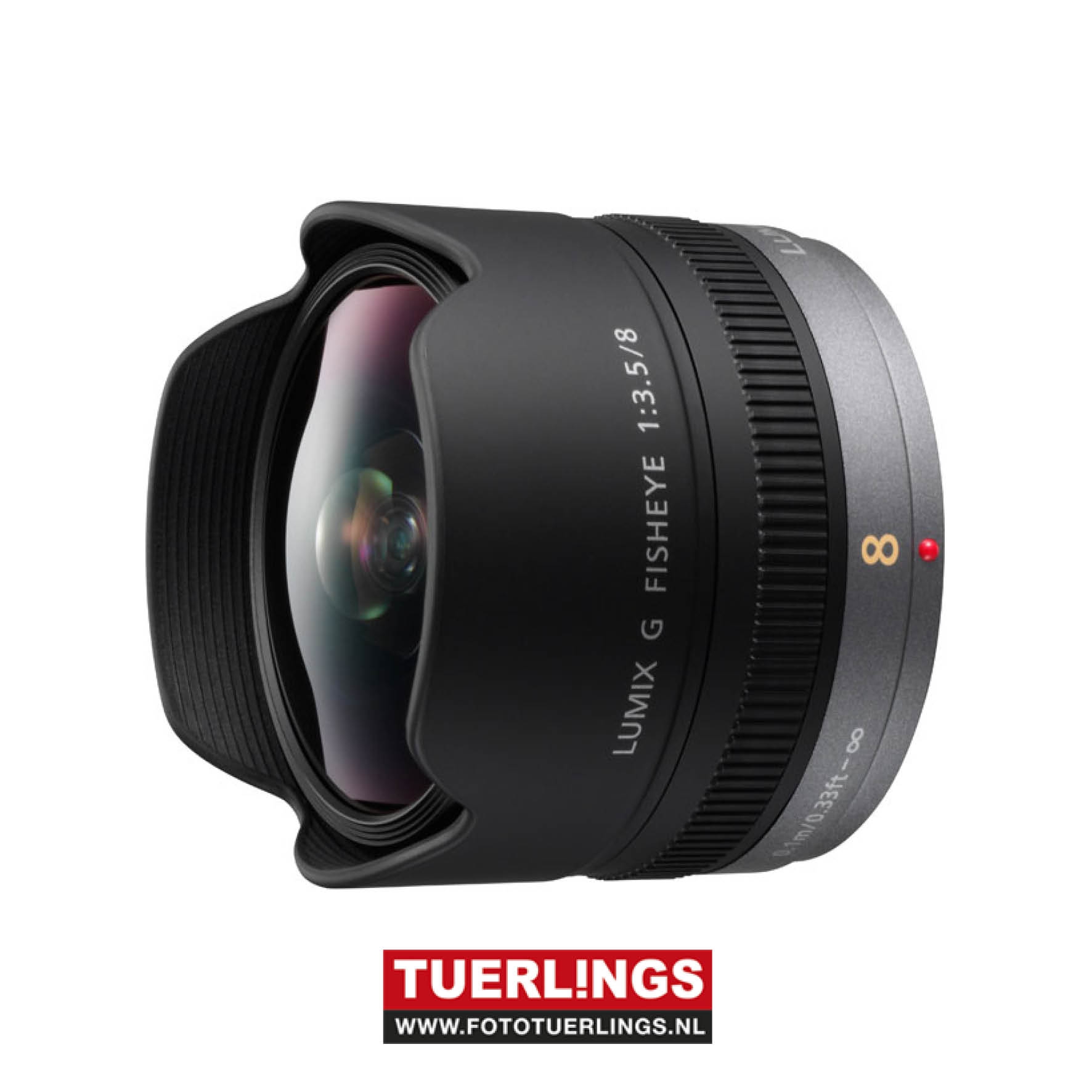 Panasonic G-serie 8mm F3.5 zwart (fish-eye)