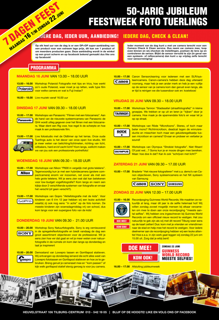agenda jubileum feestweek tuerlings