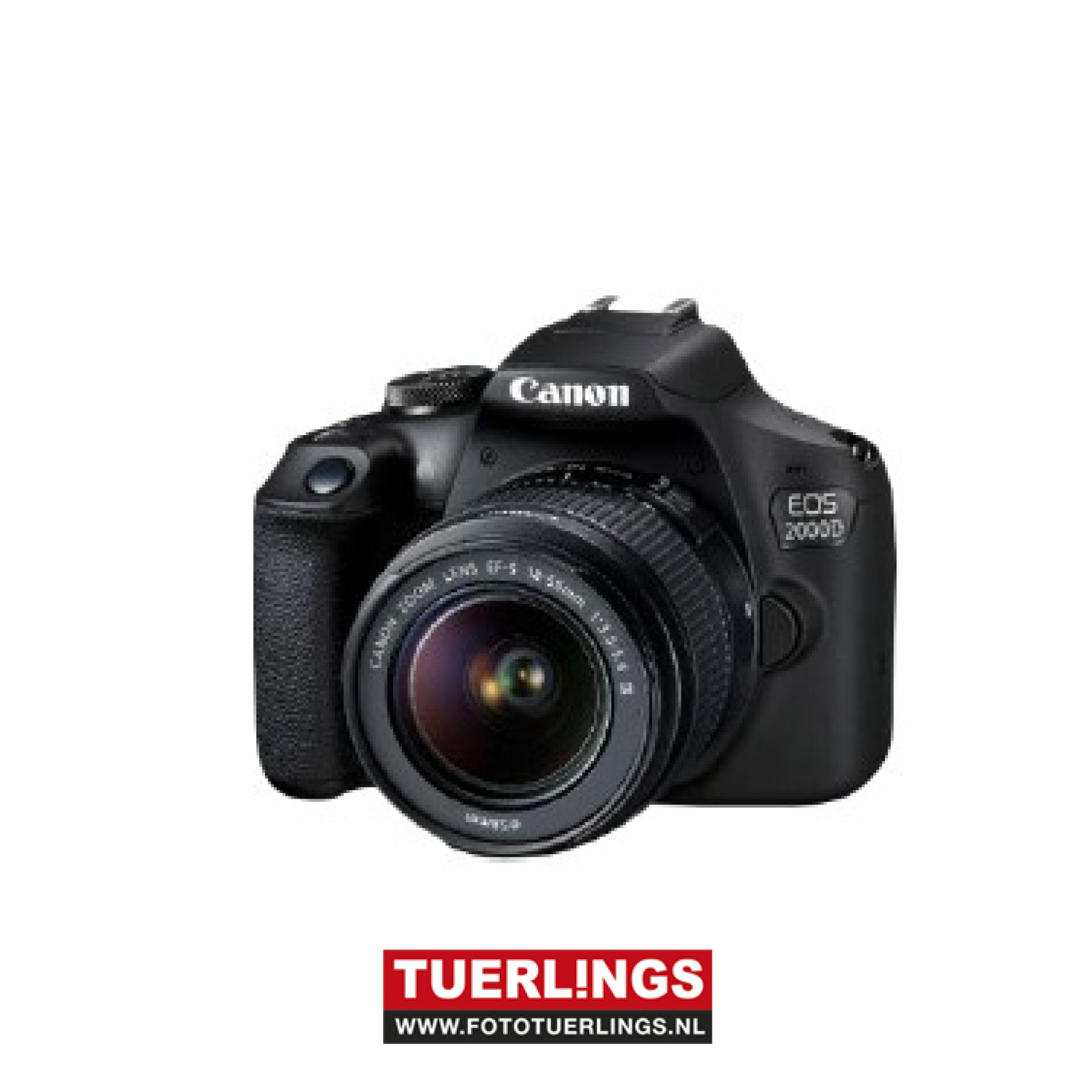 Canon EOS 2000D + EF-S 18-55mm IS II lens zwart