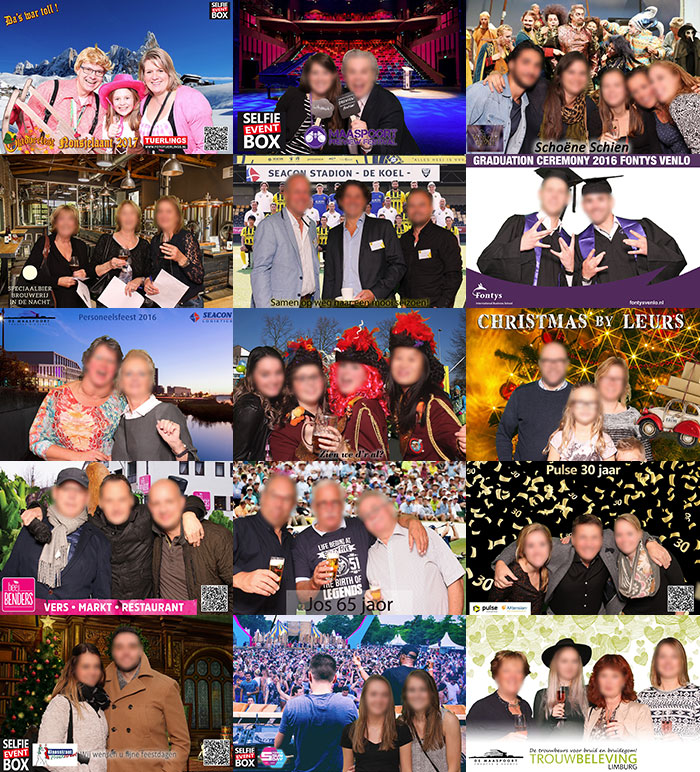 voorbeelden selfies eventbox