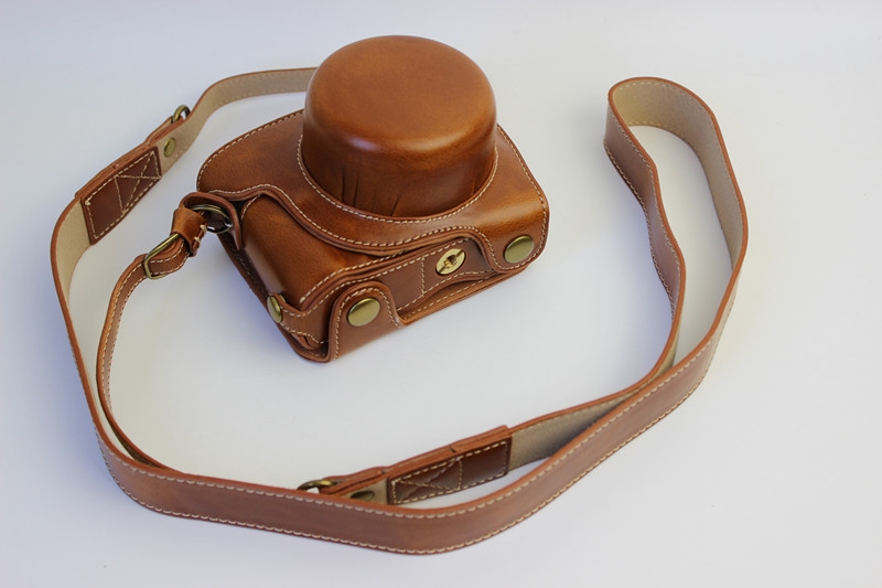 Tuerlings Lederen paraattas Nikon J5 lichtbruin