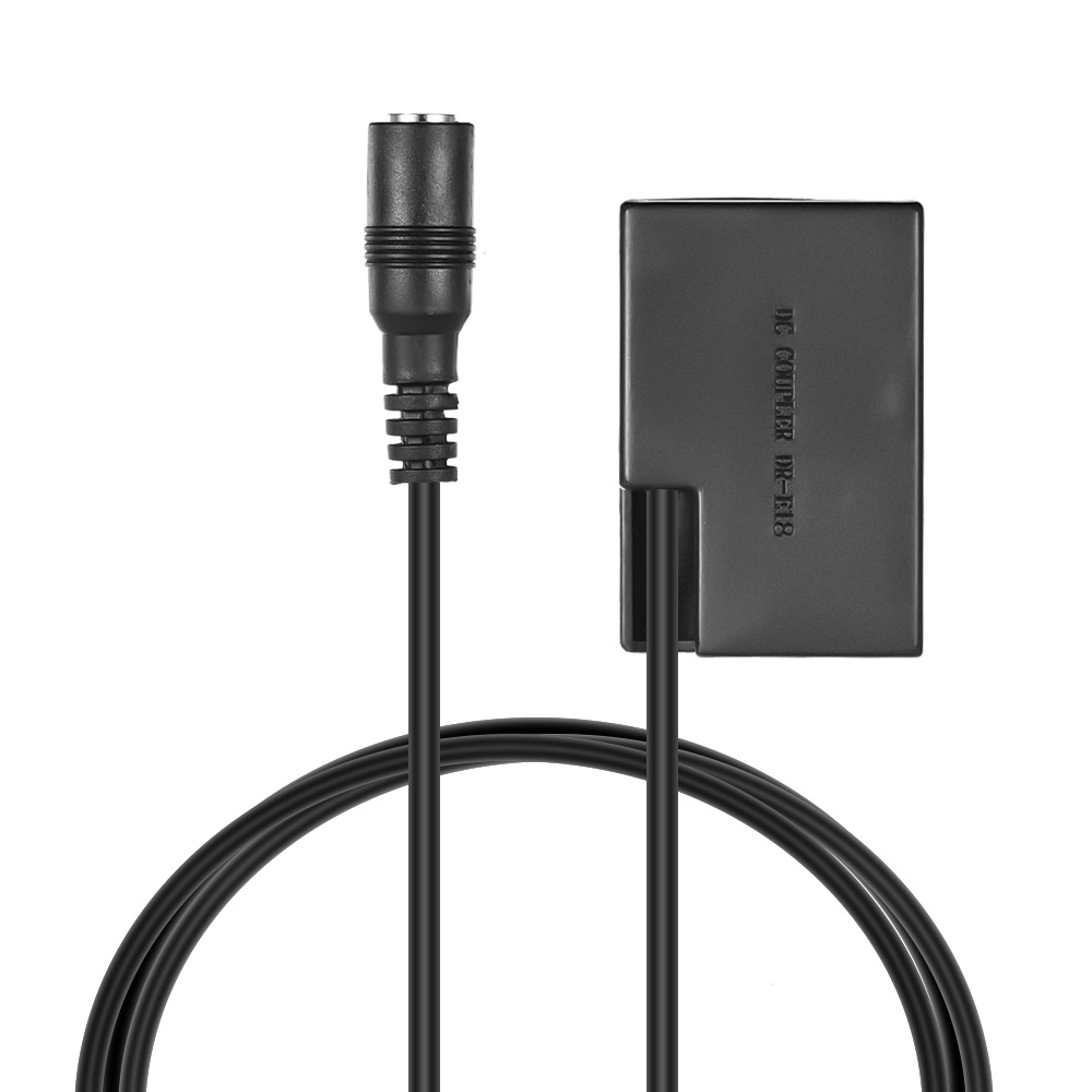 Tuerlings Battery Charger adapter voor Canon DR-E18 (o.a. voor Canon EOS 200D/750D/760D/800D/77D)