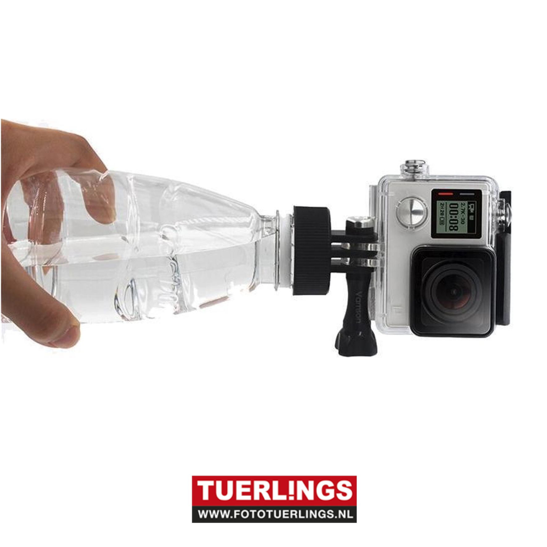Gopro mount voor op een fles met 37mm diameter schroef