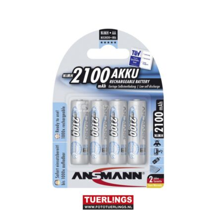 Ansmann 4x AA 2100mAh Mignon NiMH MaxE accu