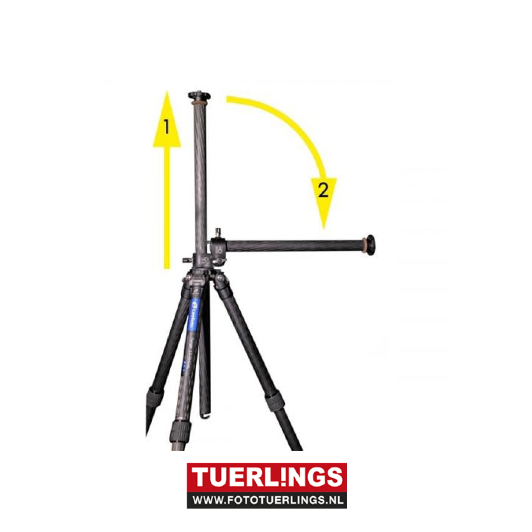 Leofoto Ranger LS-284CVL Explorer Carbon statief met kantelbare middenzuil