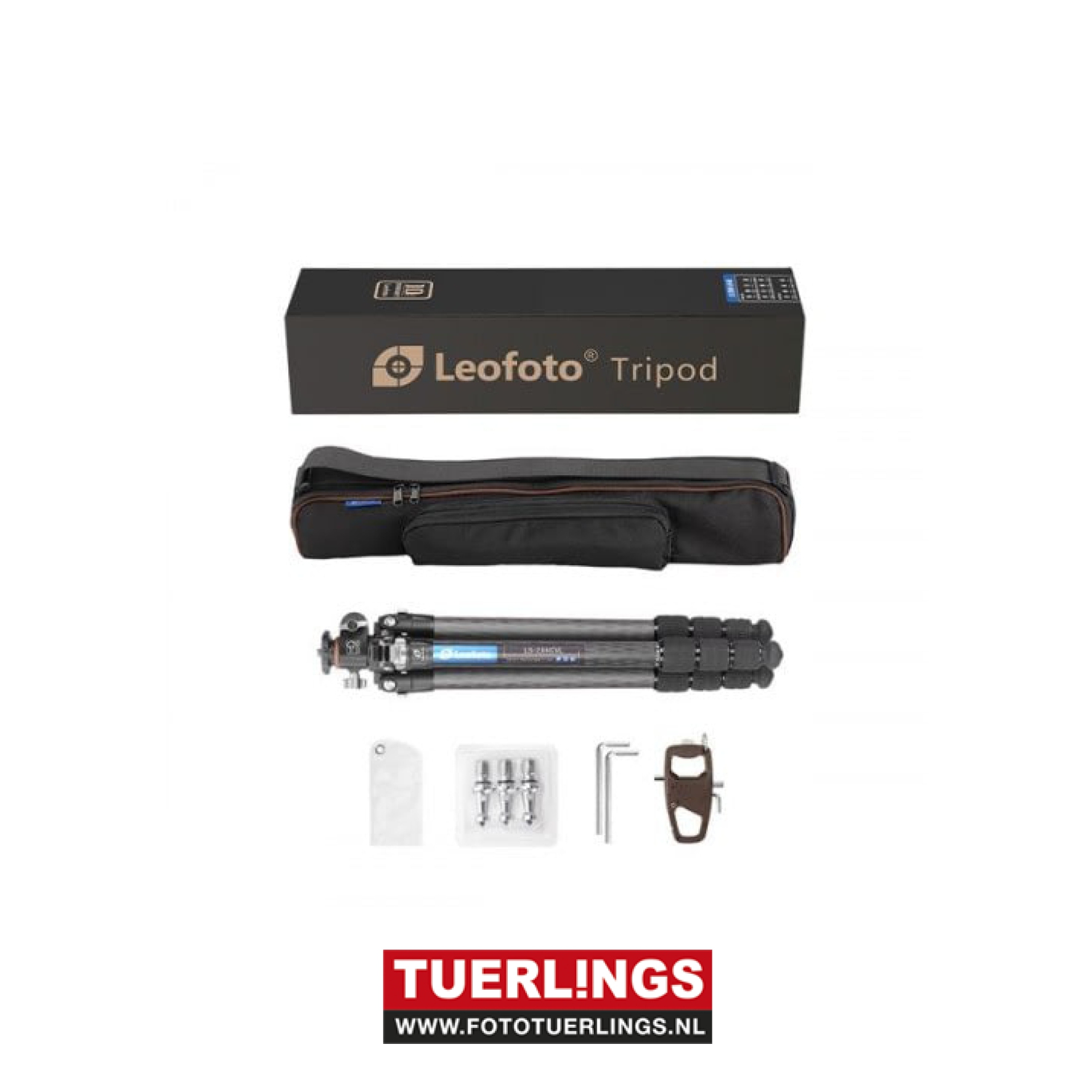 Leofoto Ranger LS-284CVL Explorer Carbon statief met kantelbare middenzuil