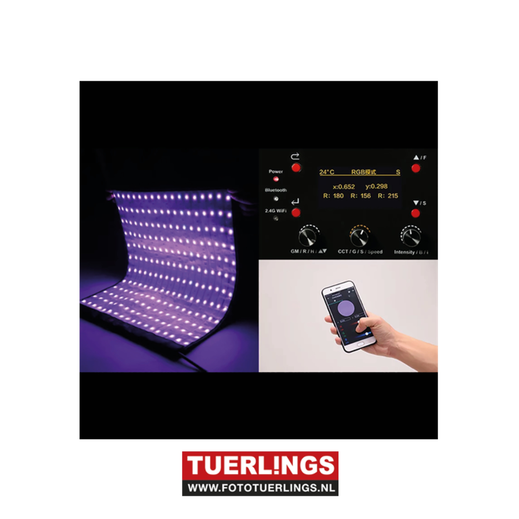 Falcon Eyes Flexibel RGB LED Paneel RX-818-K1 61x46 cm