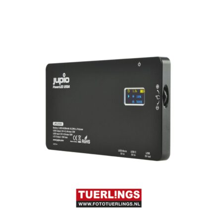 Jupio PowerLED 200 with Built-in Powerbank Alu