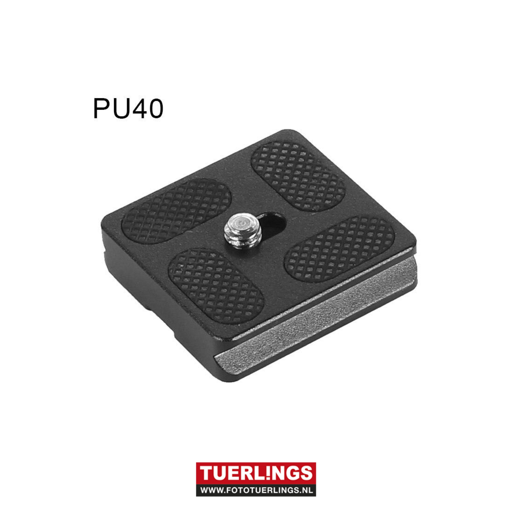 3 Piastre Treppiede PU-40 Standard Arca Swiss 40mm – Sgancio Rapido, Compatibili Con Benro, Gitzo, Induro, Serie B, J1, N1