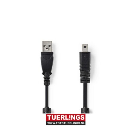 Datakabel voor Camera’s | USB-A Male – UC-E6 8-Pins Male | 2,0 m | Zwart