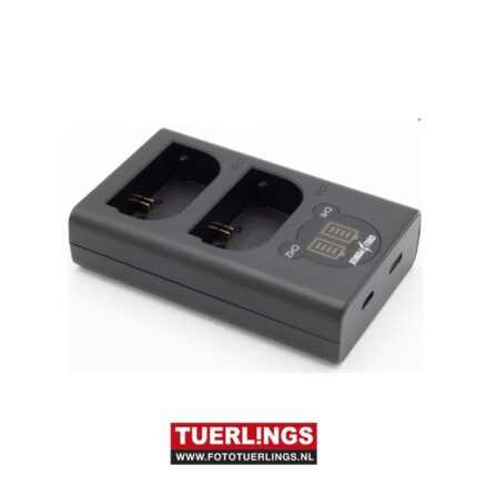 Tuerlings Gold Line dubbel USB lader voor Canon LP-E6(N) accu's
