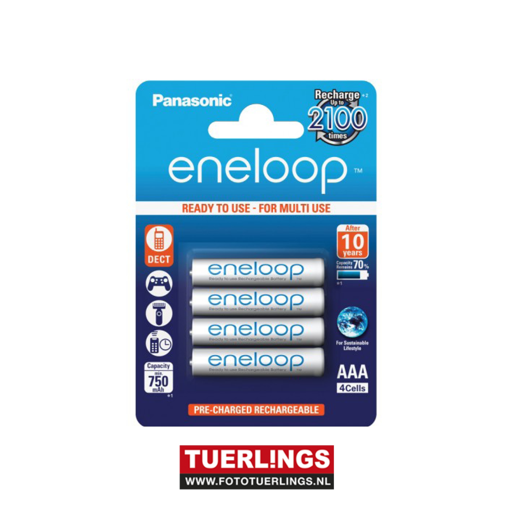 Panasonic Eneloop Micro (AAAHR03) 750mAh 4 stuks