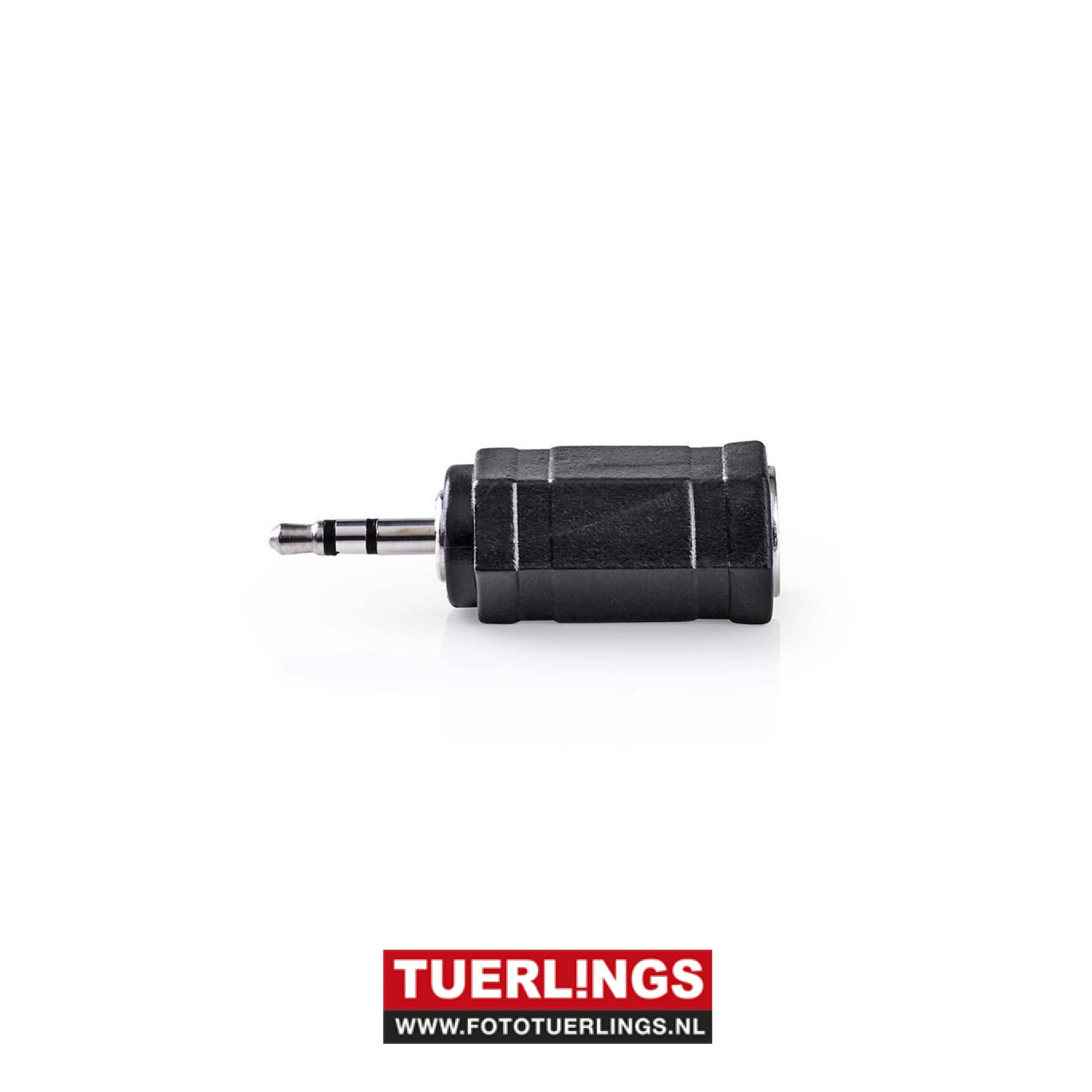 Stereo-Audio-Adapter 2.5 mm Male - 3.5 mm Female Zwart