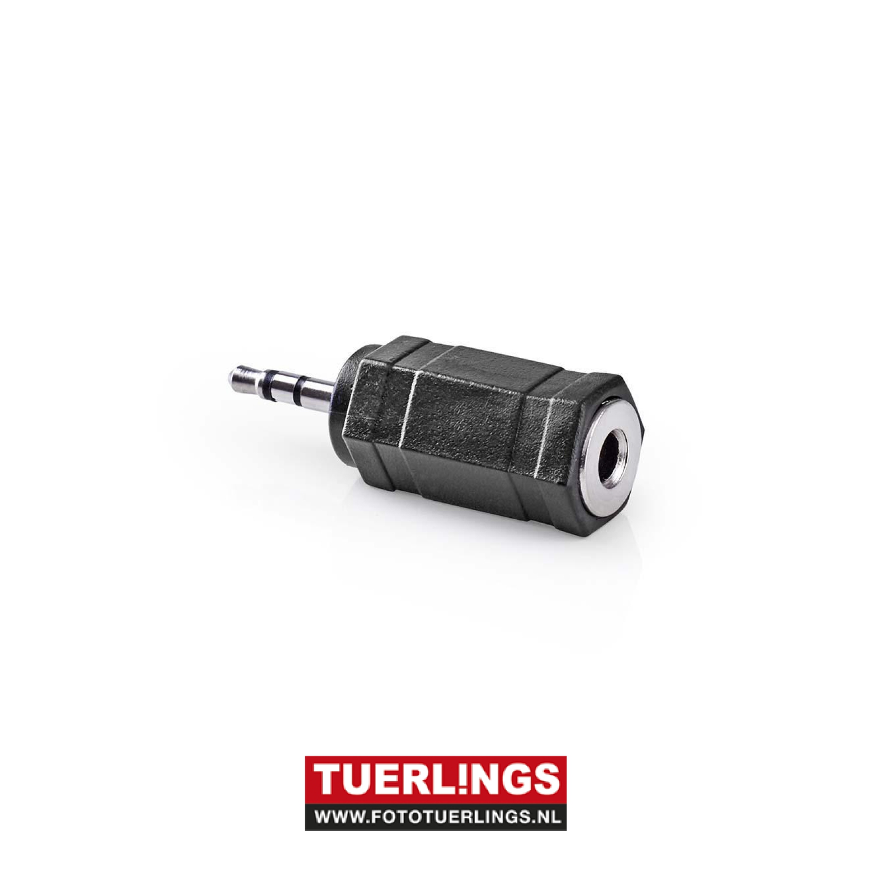 Stereo-Audio-Adapter 2.5 mm Male - 3.5 mm Female Zwart