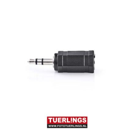 Stereo-Audio-Adapter 3.5 mm Male – 2.5 mm Female Zwart