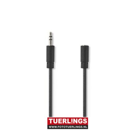 Stereo audio verlengkabel 3.5mm male – 3.5mm female 1 meter