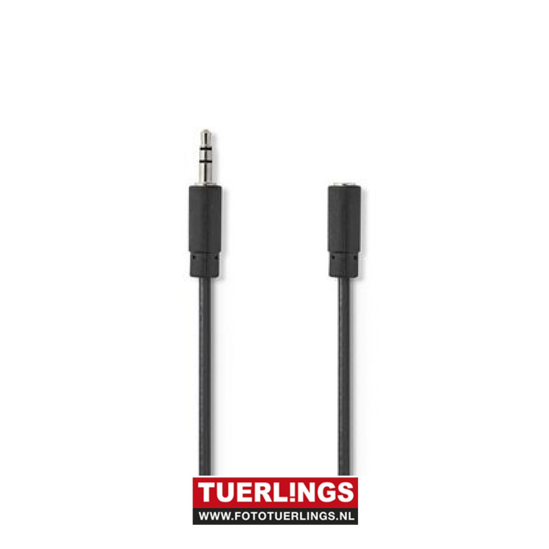 Stereo audio verlengkabel 3.5mm male - 3.5mm female 1 meter