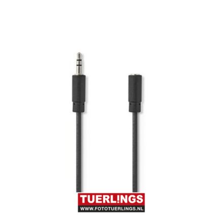 Stereo Audiokabel 2.5 mm Male – 3.5 mm Female 0.20 m Zwart
