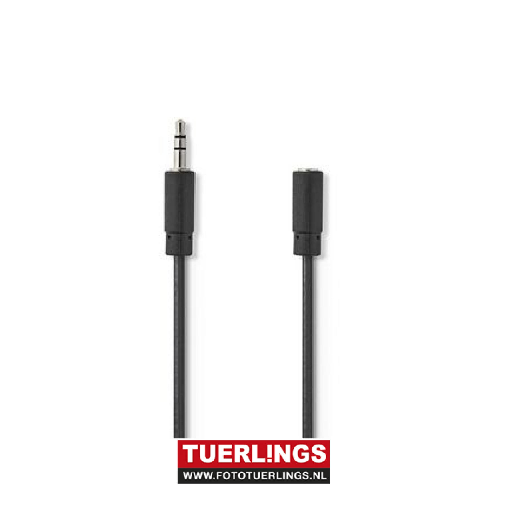 Stereo Audiokabel 2.5 mm Male - 3.5 mm Female 0.20 m Zwart