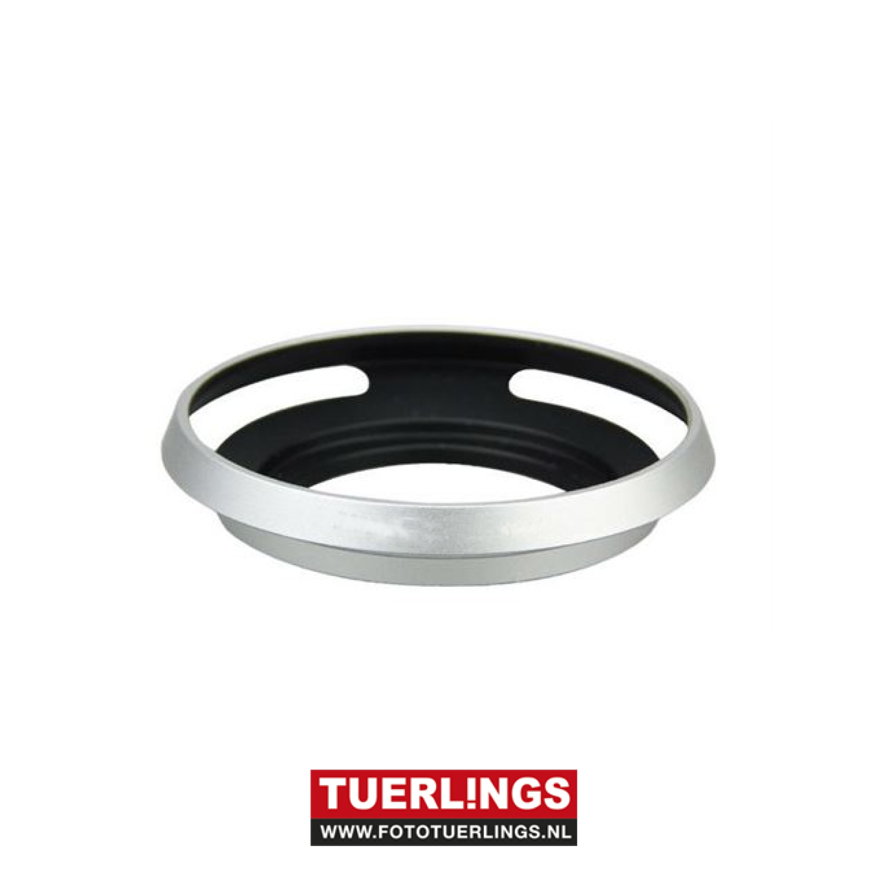 Tuerlings Gold Line Metalen Zonnekap 37mm zilver voor o.a. Panasonic 12-32mm objectief
