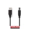 USB 2.0 Kabel A Male - B Male Rond 1.8 m Zwart