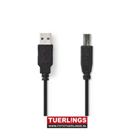 USB 2.0 Kabel A Male – B Male Rond 1.8 m Zwart