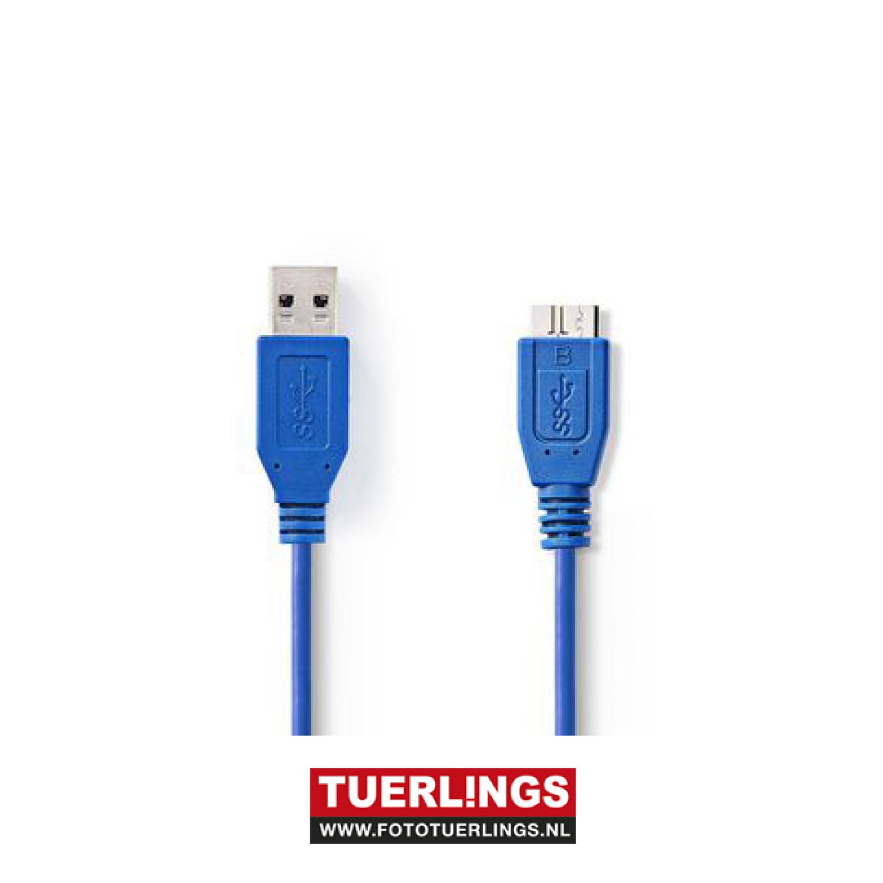 USB 3.0 kabel 2 meter blauw
