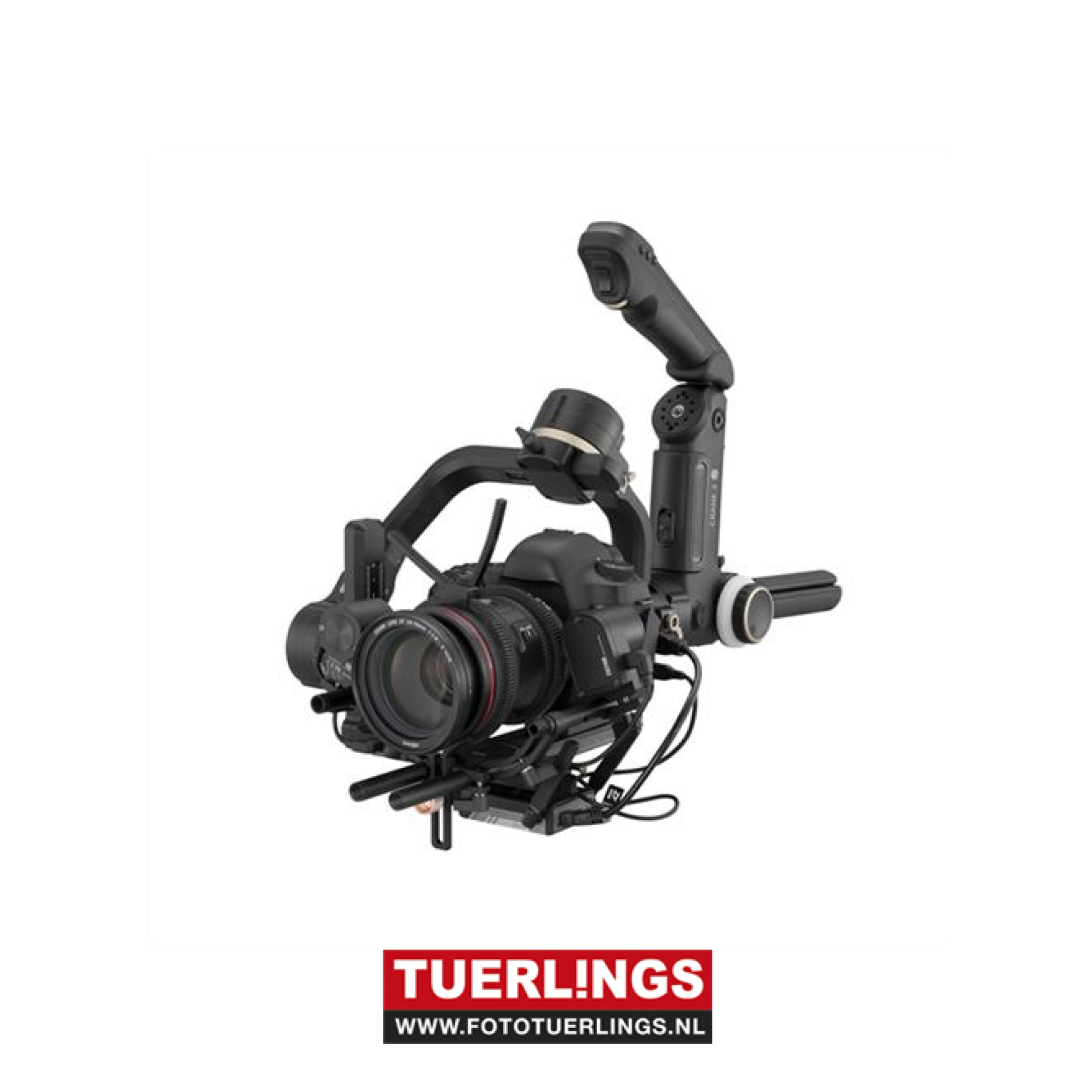 De Zhiyun Crane 3S Pro is een 3-assige stabilisator met een uitgebreide accessoire pakket voor professionele videomakers. De stabilisator is de perfecte cameratool om je video's tot een hoger niveau wilt tillen. Je hebt met de Crane 3S namelijk de volledi