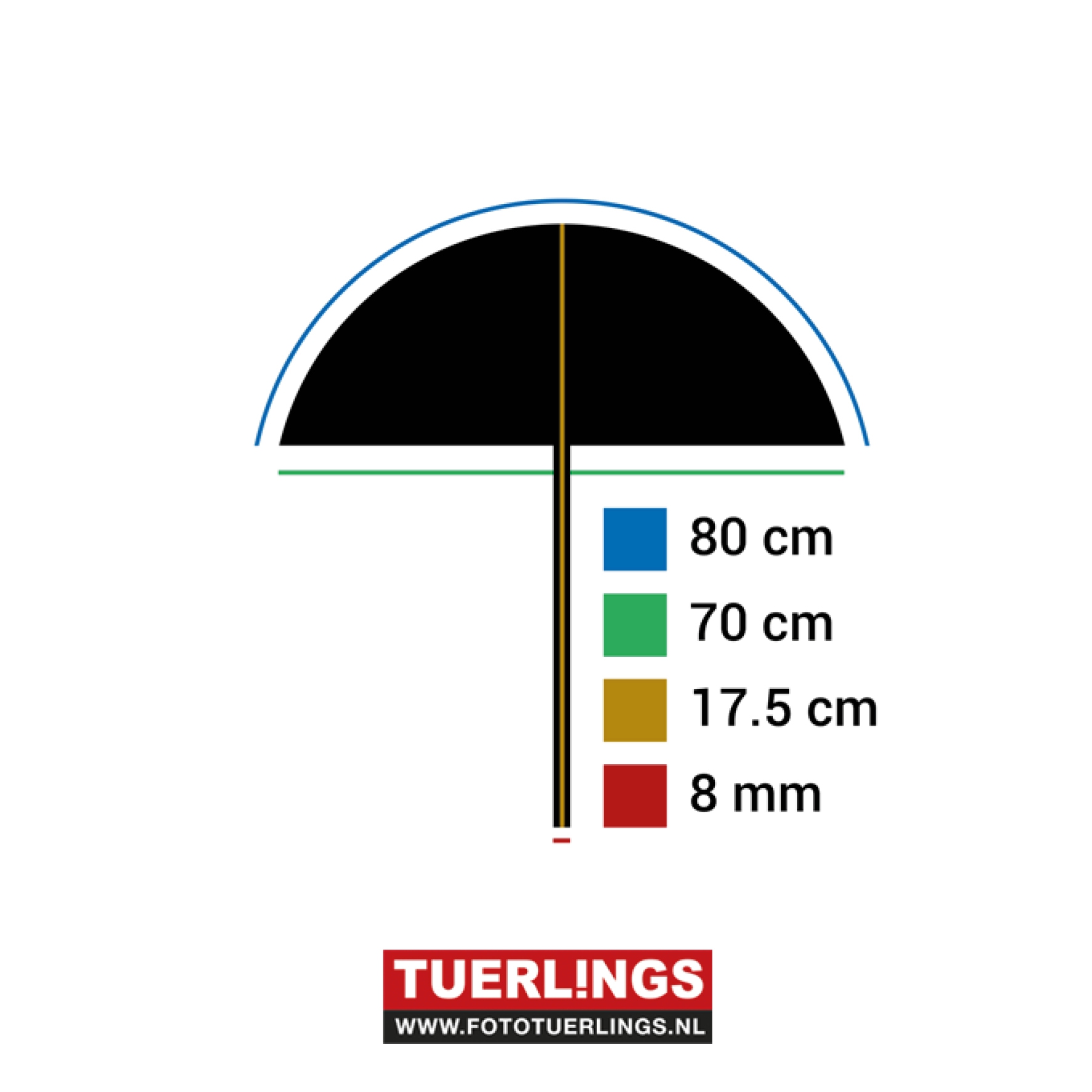 Falcon Eyes Flitsparaplu UR-32T Diffuus Wit 80 cm