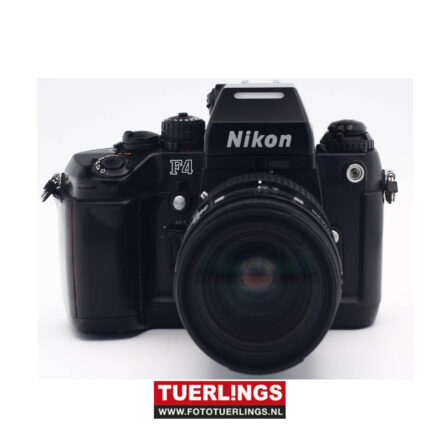 Nikon F4 + 28-85mm spiegelreflex analoog.