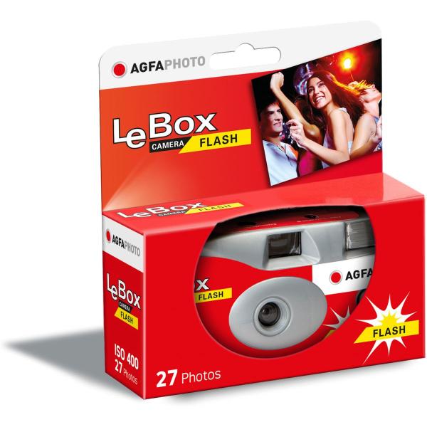 Agfa LeBox Flash Eenmalig gebruik Camera 400 ASA 27 opn. met flits - Afbeelding 2
