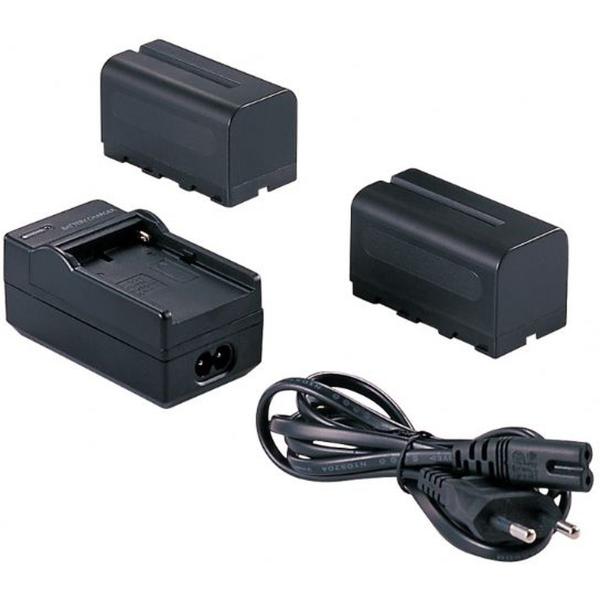 2 x Accu NP-F750 + Acculader voor LED Lamp - Afbeelding 6