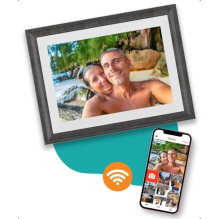 Digital Photo Frame 10 inch White / Brown