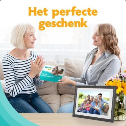 Digital Photo Frame 10 inch White / Brown