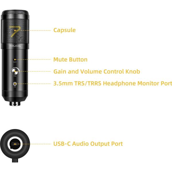 AU01-K1 USB Microphone Kit For Recording And Streaming - Afbeelding 2