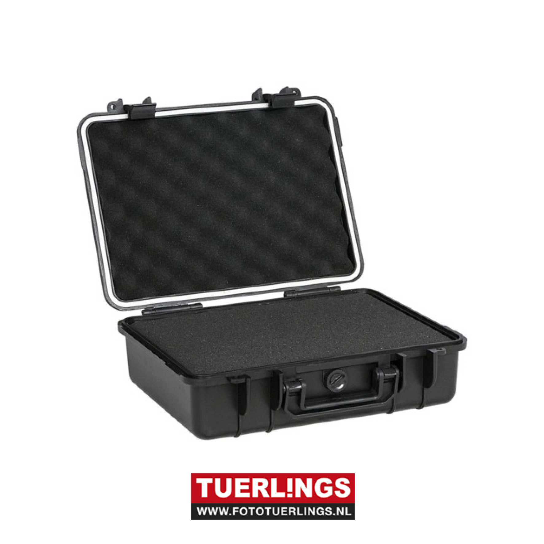 Case 2 Hard cover met plukschuim zwart - Afbeelding 2