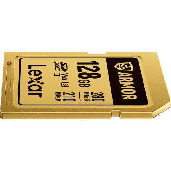 SDXC Pro Gold Series Armor UHS-II 128GB V60 IP68 Stainless  R280/W210MB/s - Afbeelding 3