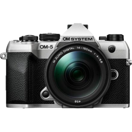OM SYSTEM OM-5 Mark II Zilver + 14-150mm F4.0-5.6 II Zwart