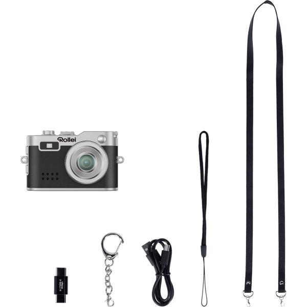 Rollei Mini Digital Camera Zwart + 64GB geheugenkaart - Afbeelding 3