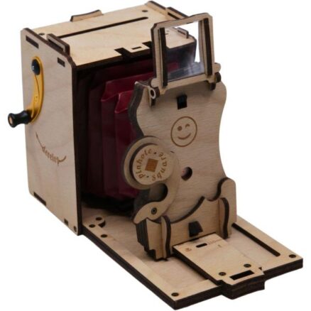 Pinhole Square Instant Film Camera Wood Light BR