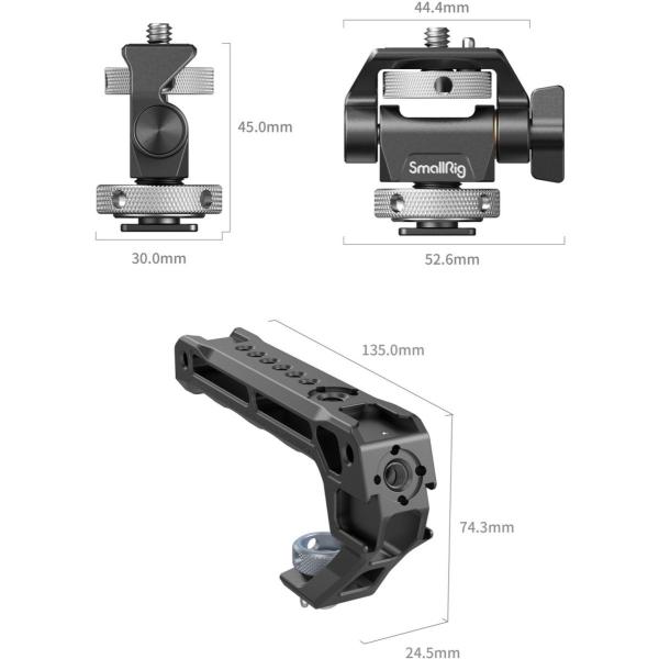 5322 Top Handle w/ Monitor Support Kit (Compatible w/ Cold Shoe) - Afbeelding 3