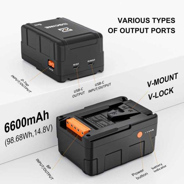 V-Mount Battery 98WH S-Series (ZG-S95) - Afbeelding 3